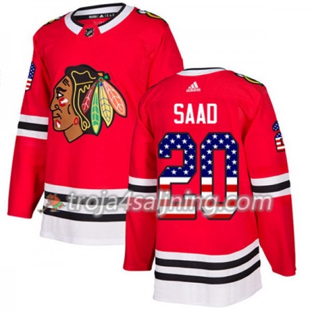 Chicago Blackhawks tröja Brandon Saad 20 Röd USA Flag Fashion 2017-2018 Adidas Authentic - NHL Tröjor Herr Chicago Blackhawks tröja Brandon Saad 20 Röd USA Flag Fashion 2017-2018 Adidas Authentic - NHL Tröjor Herr